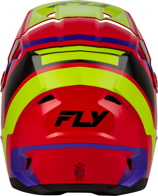 Casco infantil FLY RACING Kinetic Scrap - rojo/Hi-Vis/violeta/negro