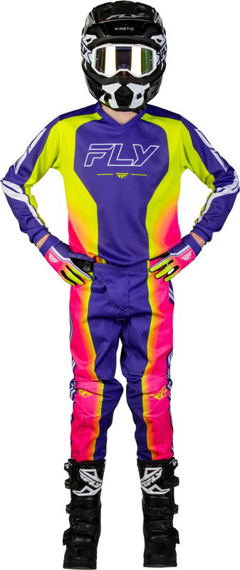 Camiseta infantil FLY RACING F-16 Raze - violeta/rojo/amarillo