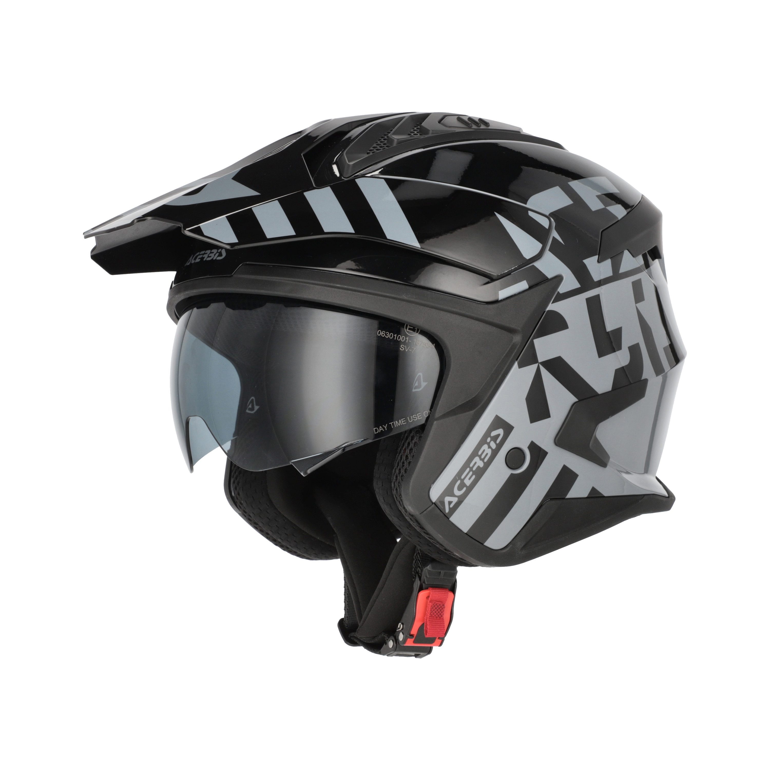 CASCO ACERBIS GRÁFICO JET ARIA EVO - NEGRO/GRIS