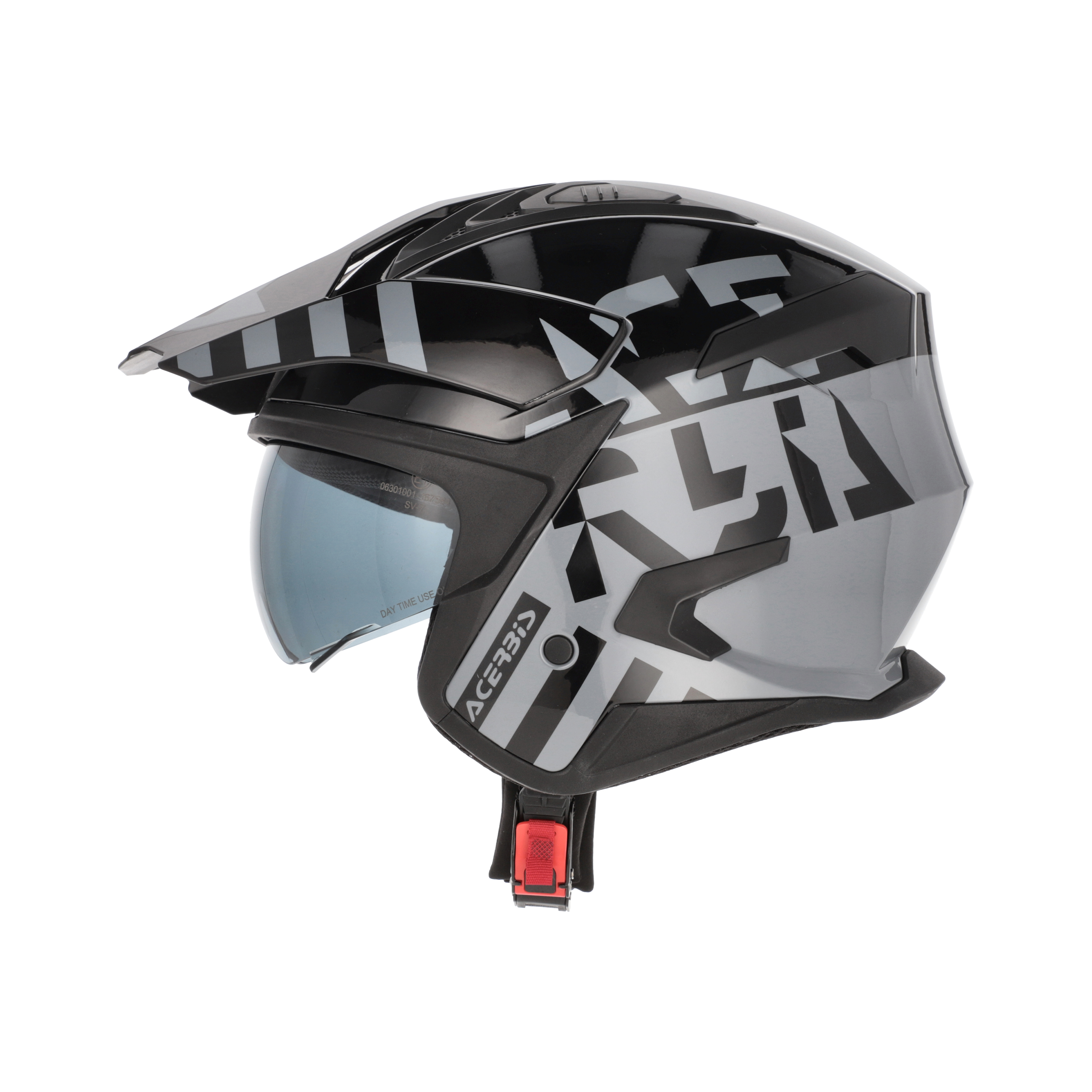 CASCO ACERBIS GRÁFICO JET ARIA EVO - NEGRO/GRIS