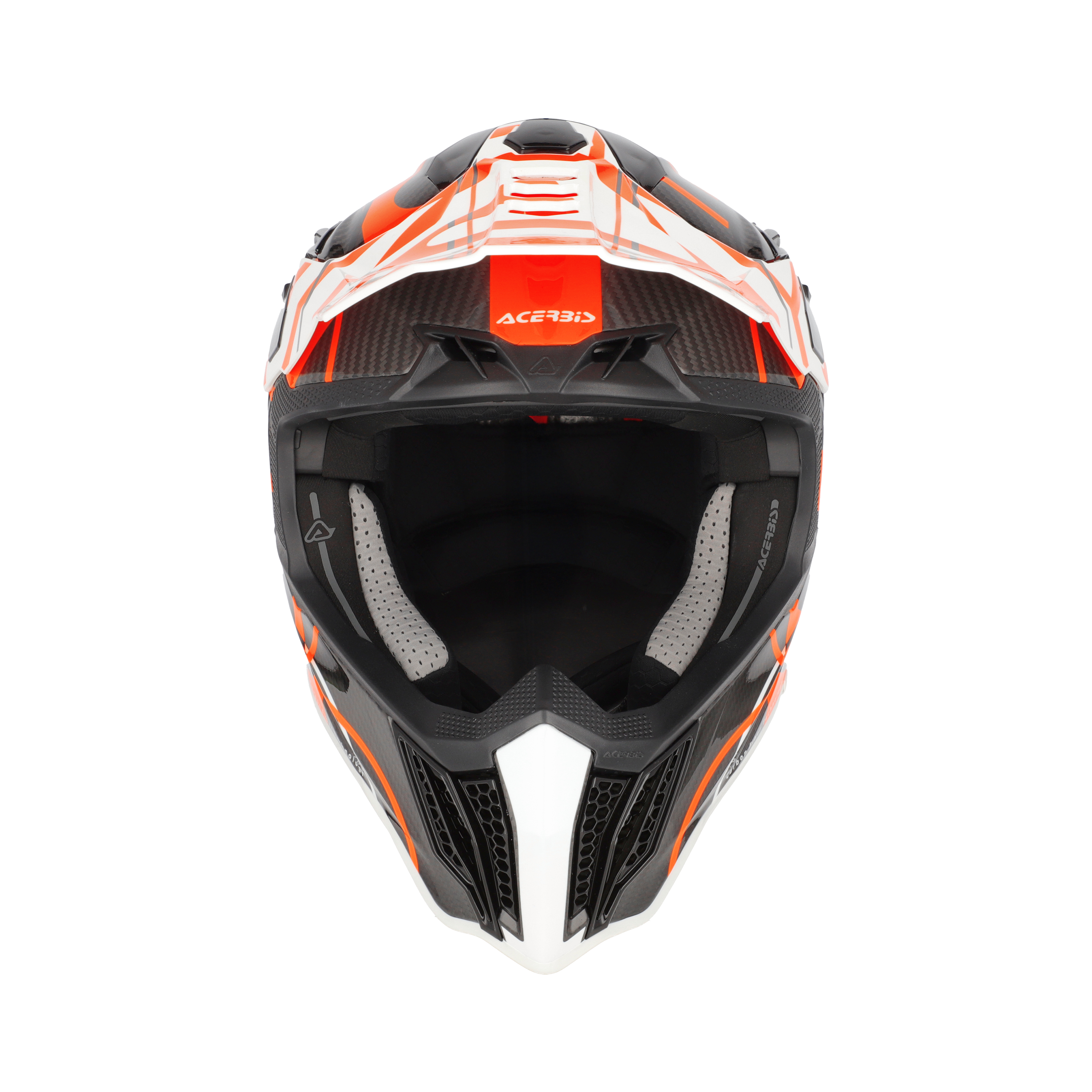 CASCO ACERBIS AIRSTRIKE-C - NEGRO/NARANJA FLUOR