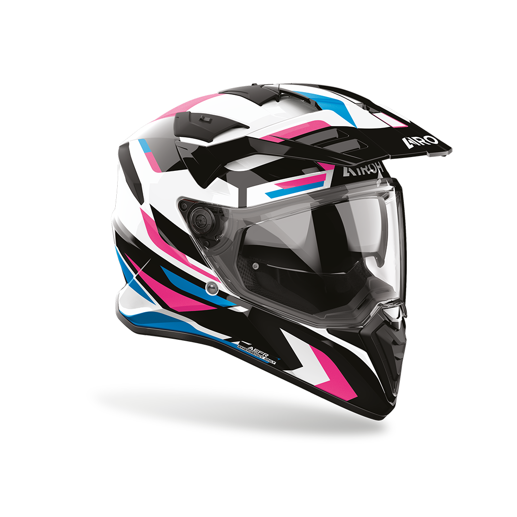 CASCO AIROH BADX-X GLITCH - ROSA BRILLANTE
